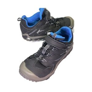 Merrell ChameleonsBoys Waterproof Hiking Shoes Black Blue Size 4.5 US / 3.5 UK